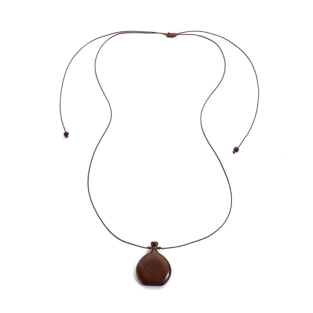 Collier Chaîne Pull Couleur Noire Accessoires Bijoux en Bois Nouveau Collier Flacon Saint-Valentin