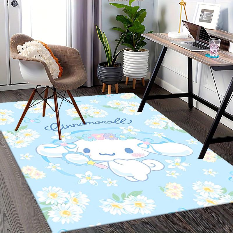 Cinnamoroll Anime Cartoon Design Chair Mat Non-Slip Carpet for Office Home Decoration Living Room Bedroom Game Room Dormitory.E051