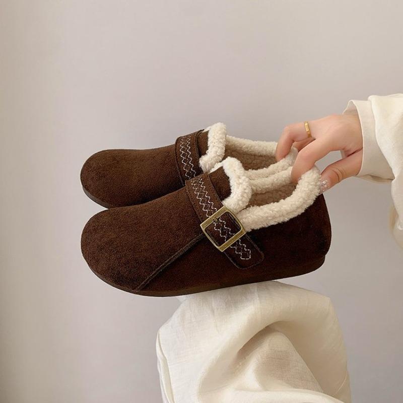 All-inclusive velvet women's thick-soled heightening winter new low-top warm cotton shoes