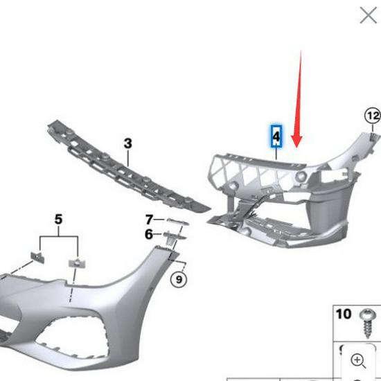 BMW 3 Series G20/G28 Front Bumper Brackets Left/Right (51118075671/51118075672)