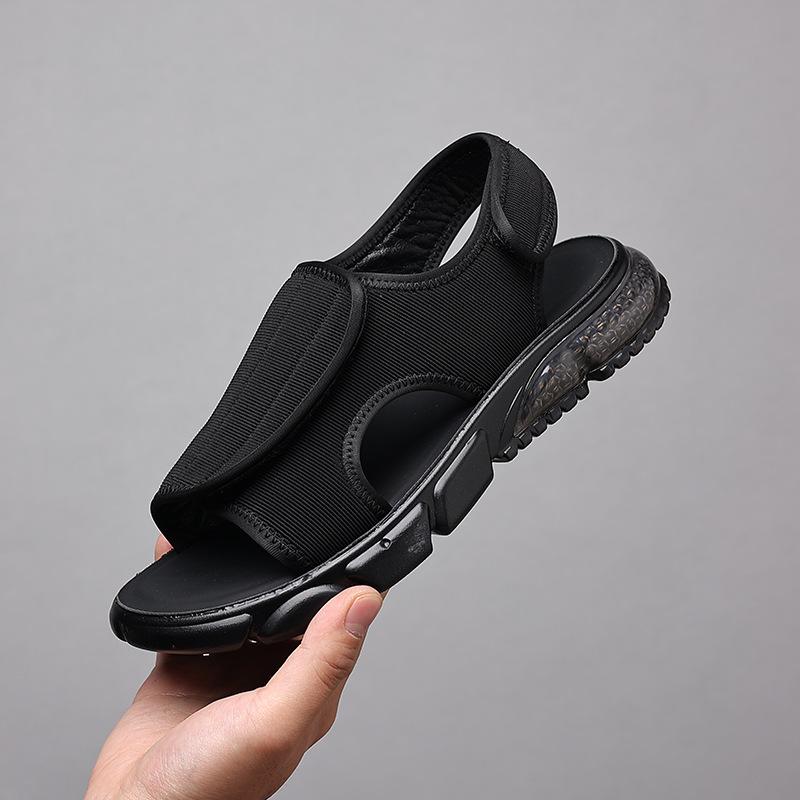 

Сандалии знаменитостей из Интернета, мужская летняя одежда, персонализированные римские пляжные туфли 2025 года, новые сандалии для вождения из ткани 902-W 44 чёрный