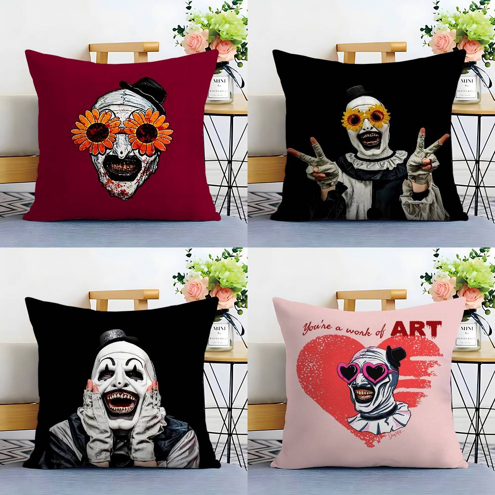 Classic Movie T-Terrifier Pillow Case Sofa Living Room Bedroom Double-sided Printing Square Cushion Nap Time Cushion Cover