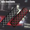 2PCS Universal PU Car Seat Belt Cover Plush Car Safety Belt Cover Shoulder Pad for Kids Adults Car Interior Accessories