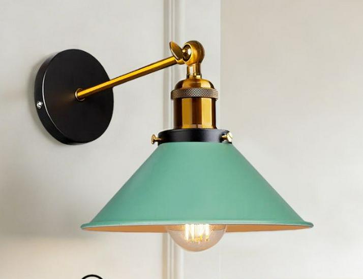 European Retro Decorative Wall Lamp for Hallways and Corridors - Iron Art Industrial Style Mirror Front Cafe Lighting