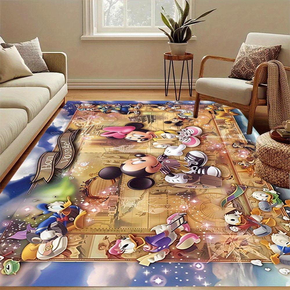 1 Stück Mickey-Maus und Minnie-(31)_01 Teppich Läufer, Schlafzimmer und Spielzimmer Langlebig, Fleckenbeständig und Leicht zu Reinigen, Wohnzimmer