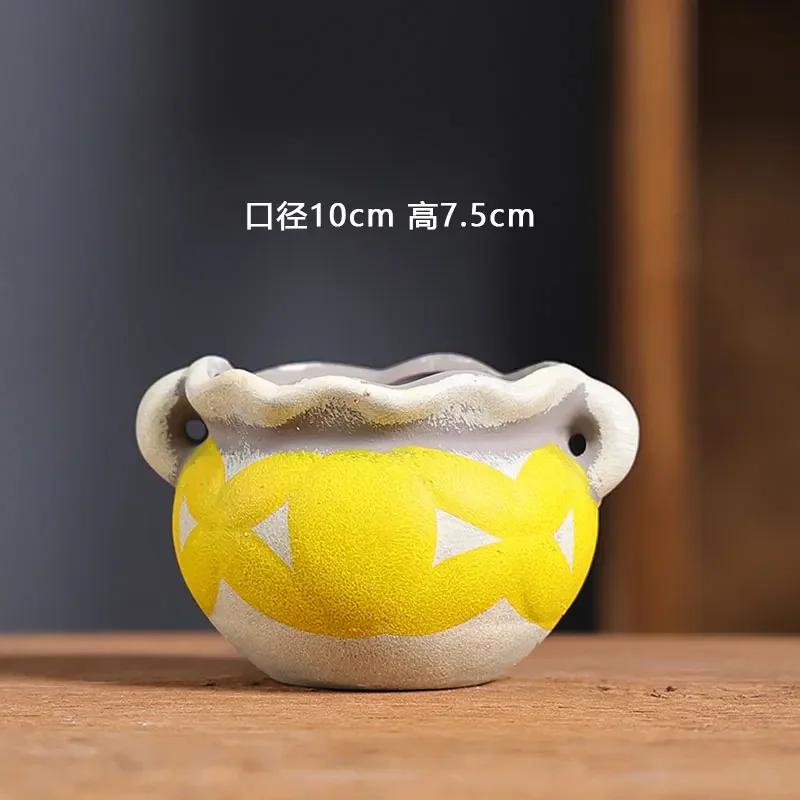 

Средиземноморские суккулентные цветочные горшки самодельные красные керамические горшки керамические ретро расписанные вручную