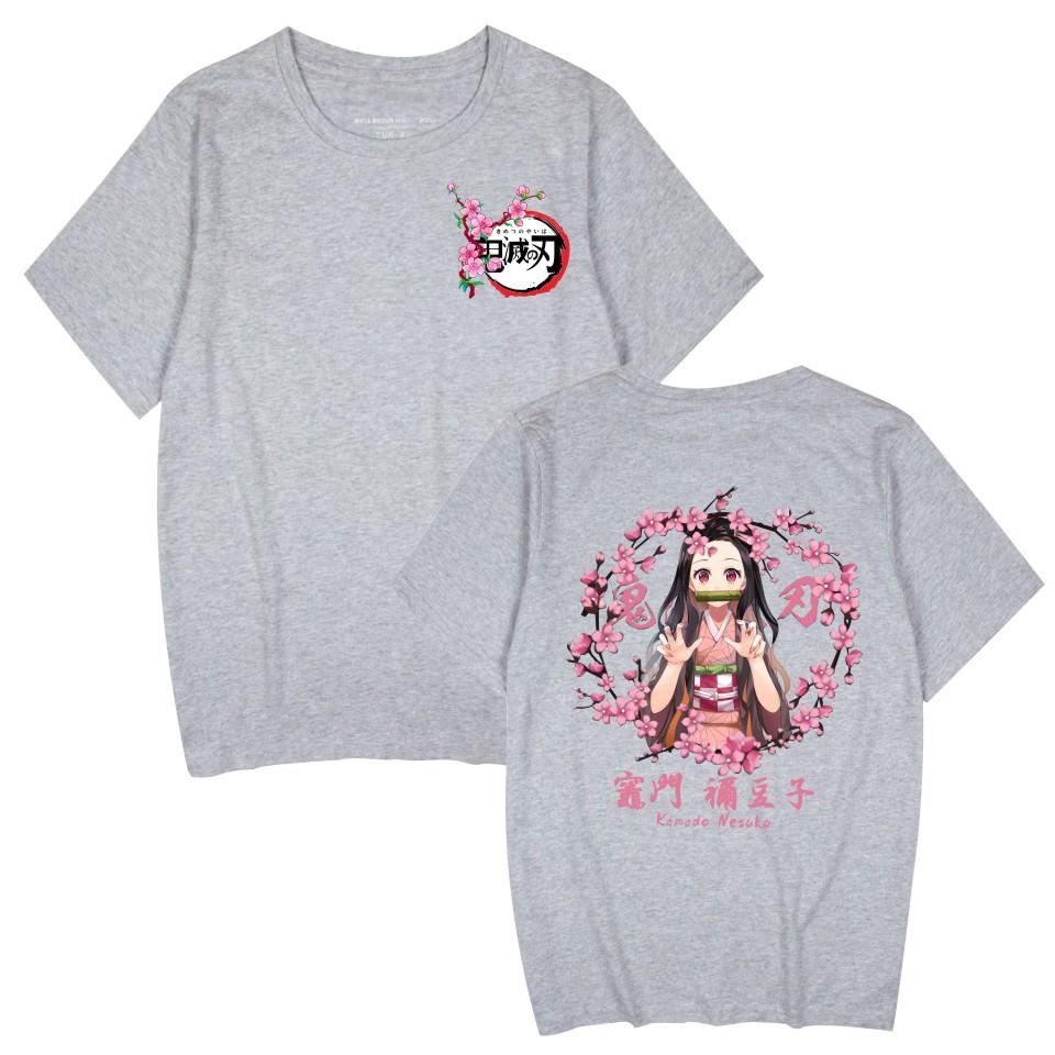 Japan cartoon comics Demon Slayer anime print short-sleeved T-shirt for men and women casual sportswear 0045