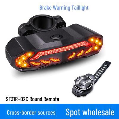 IP66 Smart Bicycle Tail Light with Lithium Battery, Remote Control, Waterproof Design, and Anti-theft Alarm