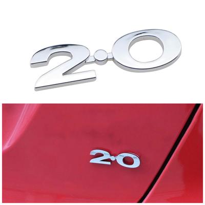 Car 3D Sticker 2.0 Emblem Badge Decals Stickers for Ford Focus 2 3 4 MK2 MK3 MK4 Fiesta Ecosport ABS Chrome Styling