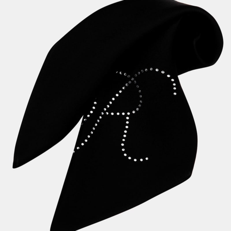RECLOW R-CUBIC SILK SCARF BLACK