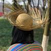 Straw Hat Summer Sun Protection Wide Brim Hand Woven Lightweight Breathable Design Beach Hat Headwear
