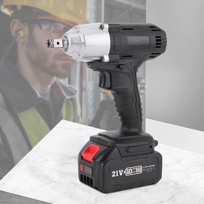 300 N.M Brushed Electric Impact Wrench with Battery and Charger 1/2inch Cordless Electric Wrench Electric Screwdriver