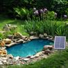 Solar   with 17pcs Double-layer Nozzle Kit 7W Solar Fountain Pump Built-in 3000mAh Battery Plug in 350LCelsiusH Solar Pond Pump with 16ft Cab