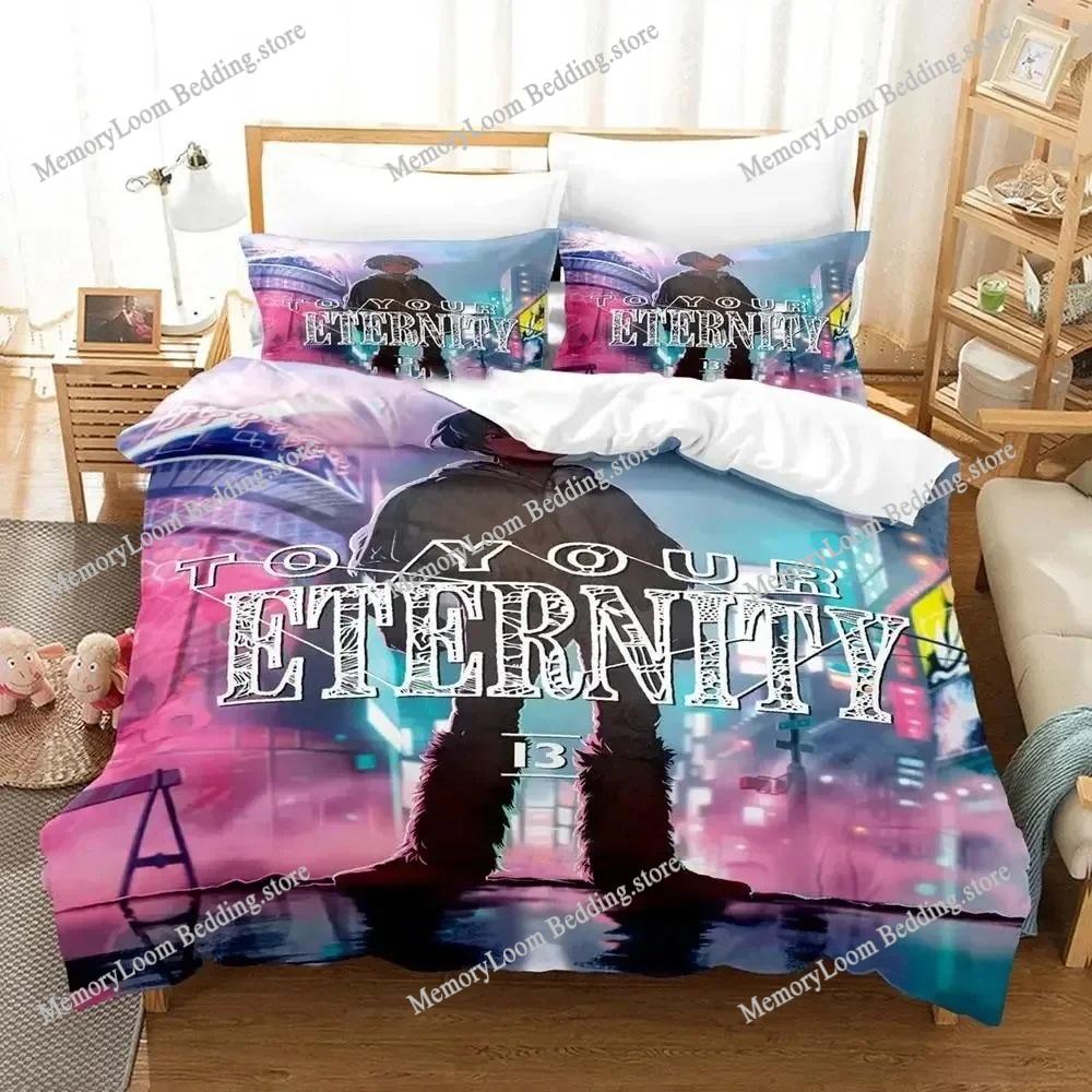 3D Printed Anime To Your Eternity Bedding Set Boys Girls Twin Queen Size Duvet Cover Pillowcase Bed Kids Adult Home Textile