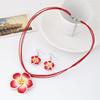 Jewelry Set Fashion Attractive Alloy Flower Dangle Jewelry Set for Party Dating Vacation