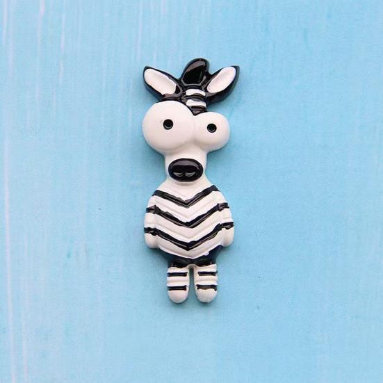 Zebras Refrigerator Magnet Cartoon Animal Magnet, Big Eyes Shape Fridge Magnets Memo Notes Photo Holder, Gift for Lovers Resin Decorative