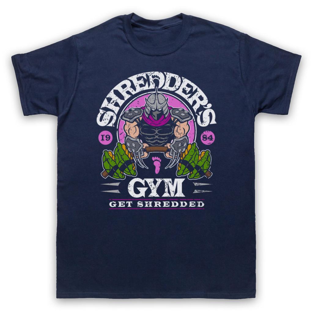 Teenage Ninja Turtles SHREDDER'S GYM Anime Print Graphic T-shirt Men's and Women's Short Sleeve Tshirt Men's Clothing Streetwear