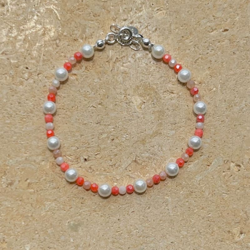 KIETIMOOR Orange Pearl Bracelet (silver925) Orange Pearl Silver Bracelet