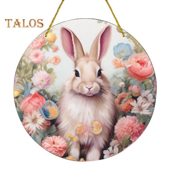Easter Pendant Hanging Decoration with Lanyard Easy To Hang Rabbit Pattern Design Wide Application Window Acrylic Pendant