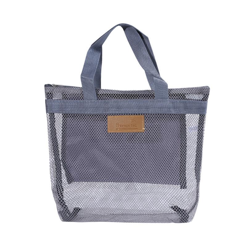 Men's Portable Mesh Shower Caddy Quick Dry Shower Tote Hanging Bath Toiletry Organizer Bag 7 Storage Pockets Double Handles