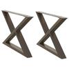 VidaXL Pieds de table basse 2 pièces Acier naturel 70 x (42-43,3) cm Acier 4012715