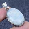 Smyckeshänge i 925 sterlingsilver med månsten och ädelsten 4,7 cm