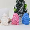 Christmas Santa Candle Mold Santa Candle Silicone Mold for DIY Candle Soap Plaster Ornament Cake Fondant Decoration