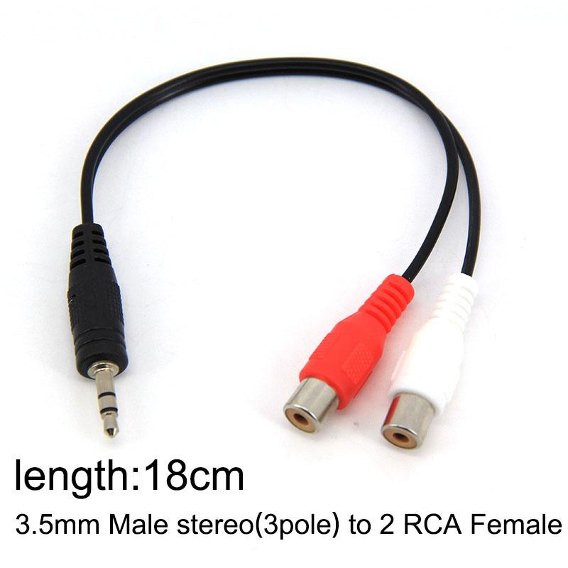 3 Pole 4 Pole 3.5mm Male Female Stereo To 2 RCA Male Female To Cable 2RCA Male Female Stereo Extend Audio Video Red White Cord
