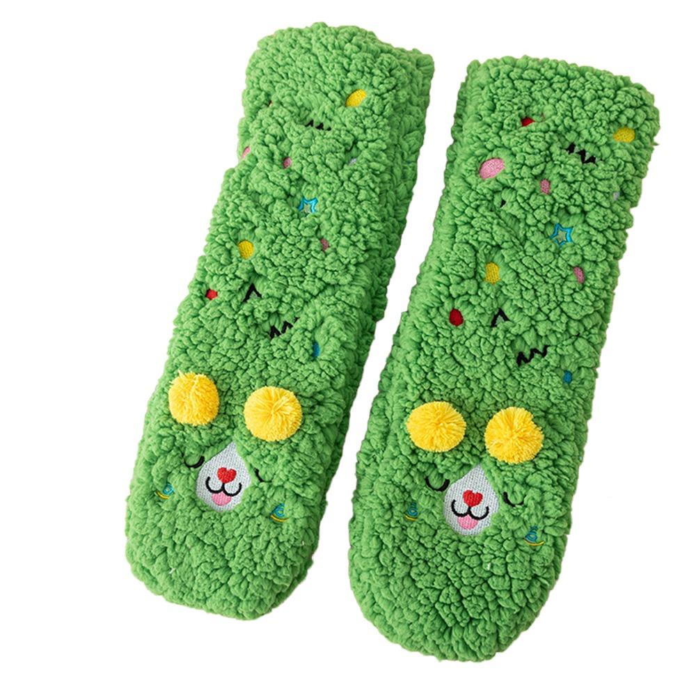 1 Paar Lustige Flauschige Korallenfleece-Socken Verdickte Plüsch Freizeitsocken Kreative Lustige Socken Für Damen
