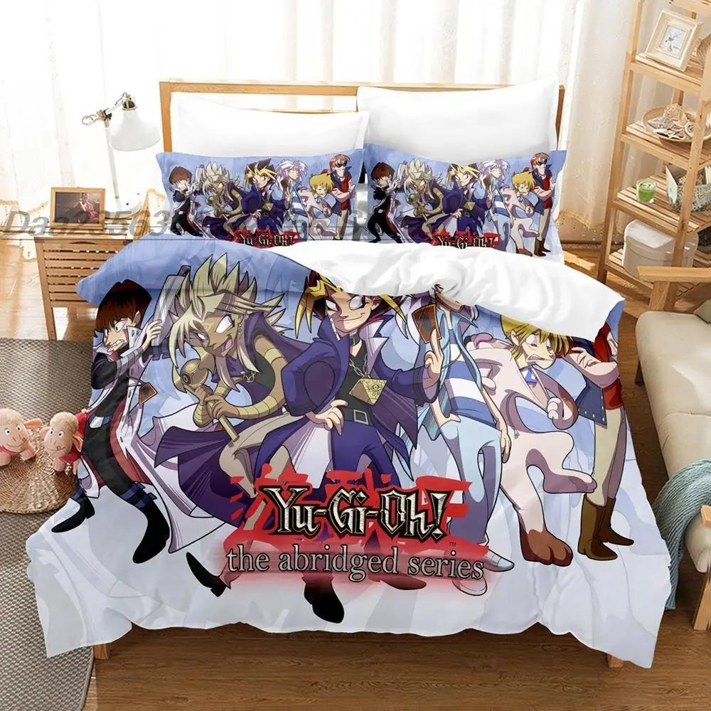 Yu Gi Oh Bedding Set Single Twin Full Queen King Size Bed Set Aldult Boys Bedroom Duvetcover Sets 3D Print Anime  Kawaii