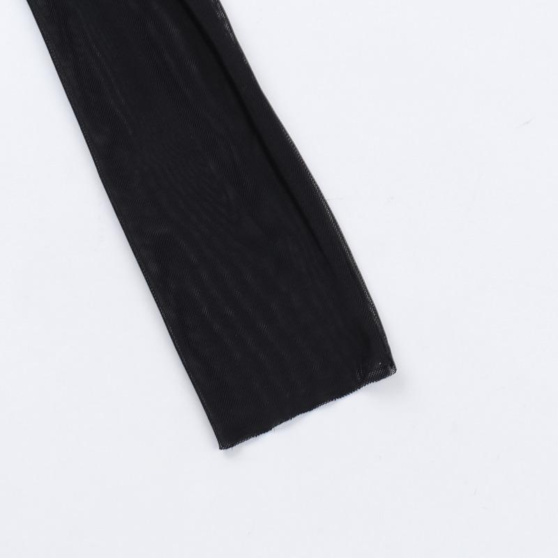 Fall Women's Dress Socialite Style One Line Shoulder Mesh Sexy Mini Short Dress