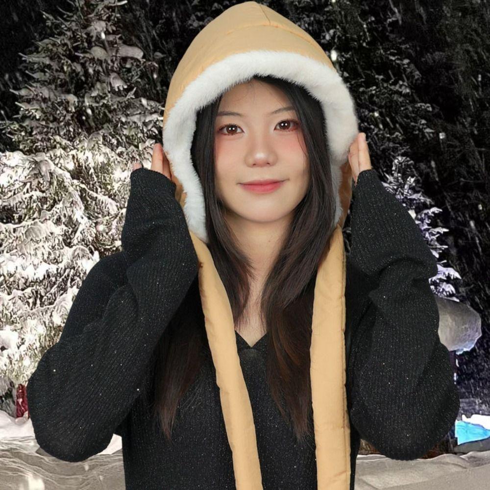 Bonnet pull doux en peluche, coupe-vent, cache-oreilles en peluche, polyvalent, protège-oreilles, chapeau, filles