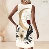 Plus Size Women Round Neck Sleeveless Tank Midi Dress Summer Comfort Casual Apparel
