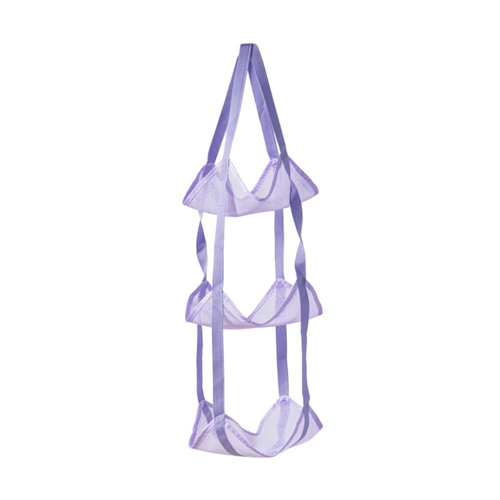 

Wall Mounted Ball Storage Hanging Bag 3/4 Layers Foldable Sundries Mesh Hanging Bag Large Capacity Durable