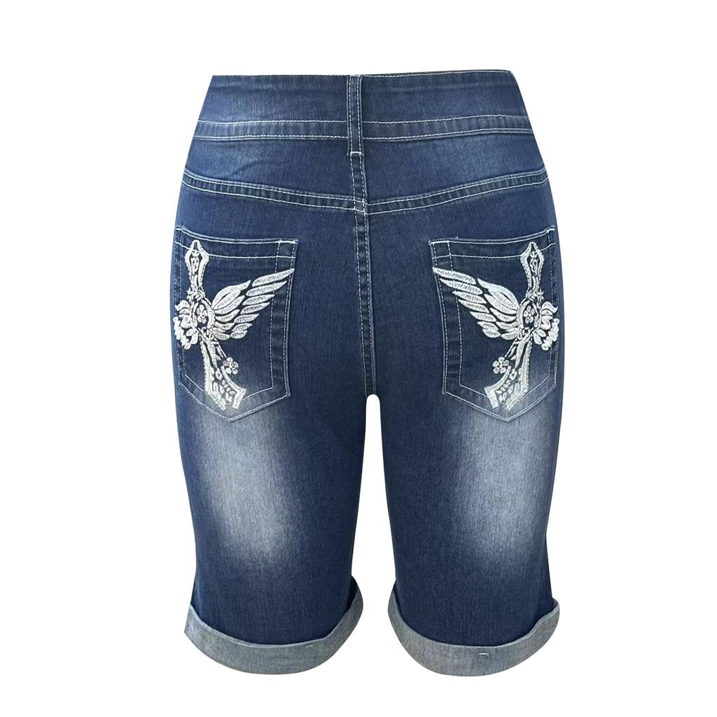 Women's Denim Classic Versatile High Waist Fashionable Shorts