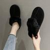 Mao Mao slippers women's outer wear fur integrated bag head snow boots 2025 winter new one-pedal thermal cotton slippers