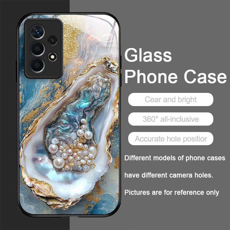 

Luxury Marble Gemstone Pattern Tempered Glass Phone Case for Samsung Galaxy S25 Ultra S24 S23 Plus S22 S21 S20 FE A56 Hard Cover Samsung S21