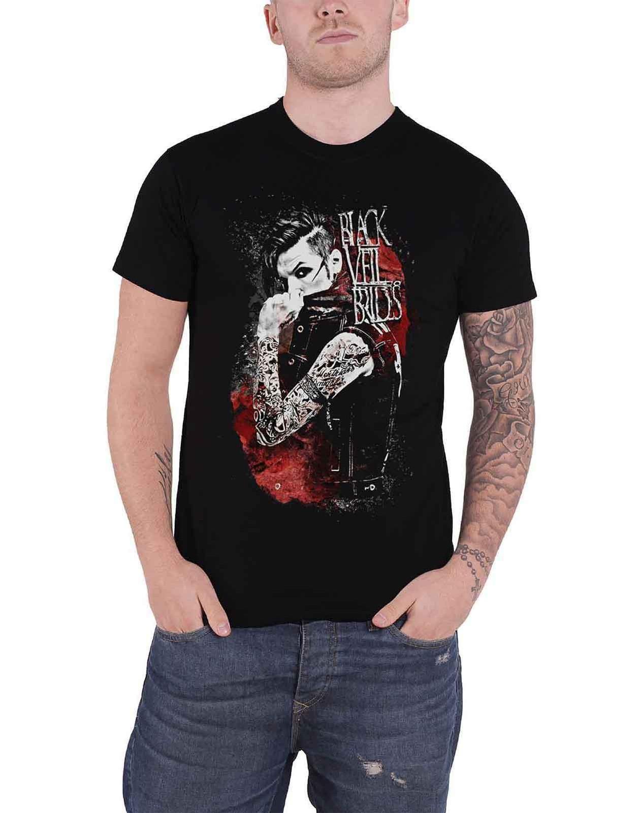 Black Veil Brides T Shirt Andy BVB Inferno band logo Official Mens Black Unisex T-Shirt M
