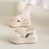 Fashion Muffins Shoe Beach Sandal Woman Luxury Increasing Height Shoes Lady 2025 Clogs With Heel Flat Comfort Gladiator New Outside Real
