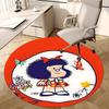 Alfombrilla para Silla Mafalda - Alfombra Redonda para Decoración del Hogar, Uso en Oficina, Sala de Estar