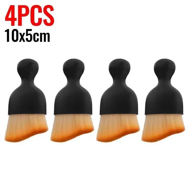 1/2/4pcs Car Interior Cleaning Detaling Brush Air Conditioner Air Outlet Cleaning Brush Car Brush Car Crevice Dust Removal Brush
