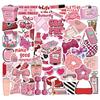 50 Sheets of Pink Aesthetic Sticker Notebooks, Water Cups, and Handbooks Stickers