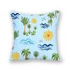 Federa Cuscino Divano Ufficio Semplice Cartone Animato Albero di Cocco Pianta Tropicale Stampa Lusso Decorazione Casa Federa Cuscino