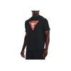 Under Armour Bull Print Hooded Short Sleeve T-Shirt Men Tops Black 1378019-001