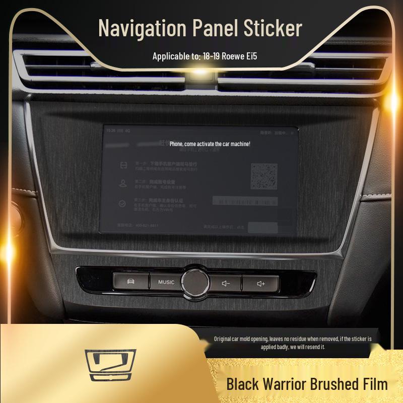 Black Warrior Brushed Car Sticker for Roewe i5/i6/i6max Interior Central Control Decoration