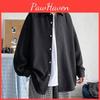 Heren Mode Wit Lange Koreaanse Mouw Overhemden Heren Harajuku Zwart Oversized Shirt Mannen Knopen Overhemden Blouses 5xl
