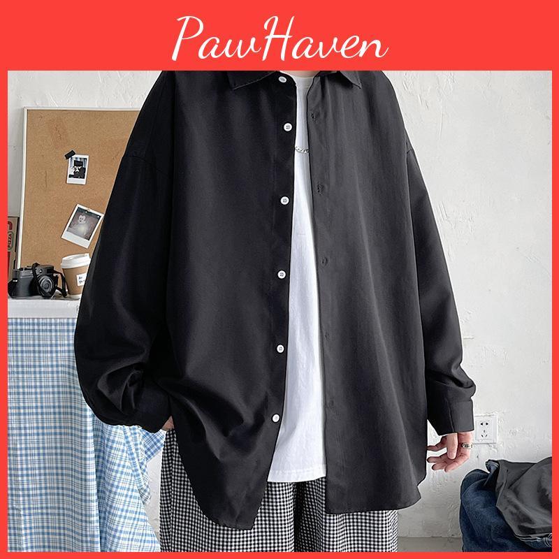 Heren Mode Wit Lange Koreaanse Mouw Overhemden Heren Harajuku Zwart Oversized Shirt Mannen Knopen Overhemden Blouses 5xl