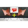 2 New Vintage Leather Butterfly Chair Leather Lounge Home Decor Living Room Chairs
