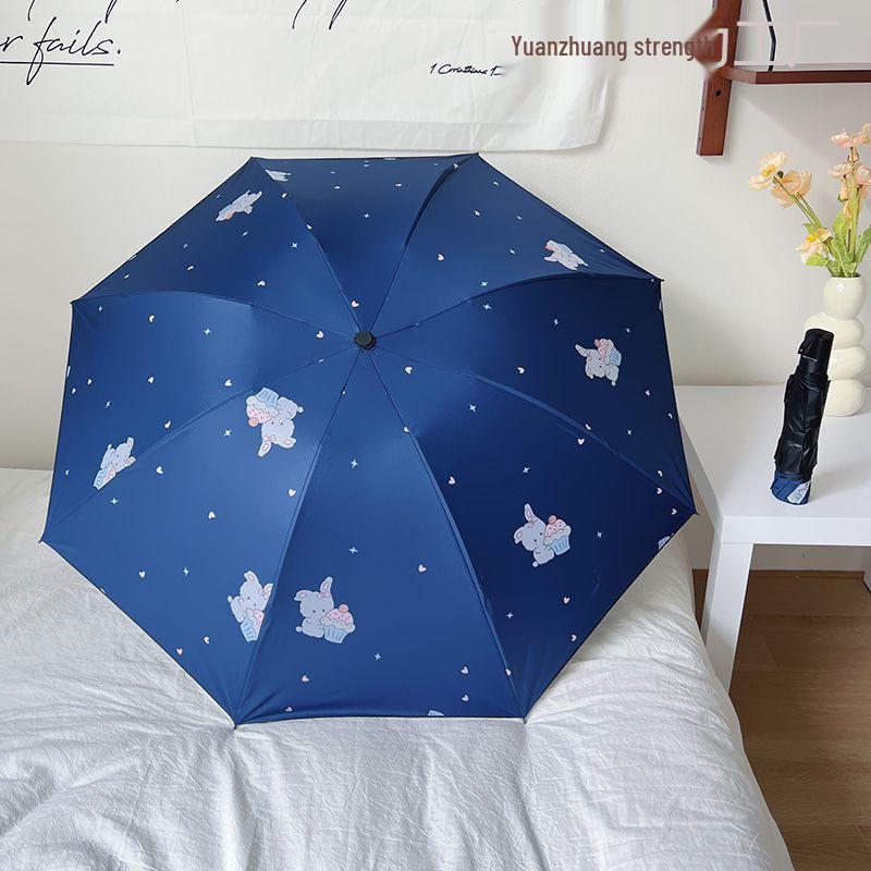 

Compact 10-Bone Windproof Foldable Umbrella: Dual-Use Sunshade & Rain Protection, Portable UV Umbrella for Students.