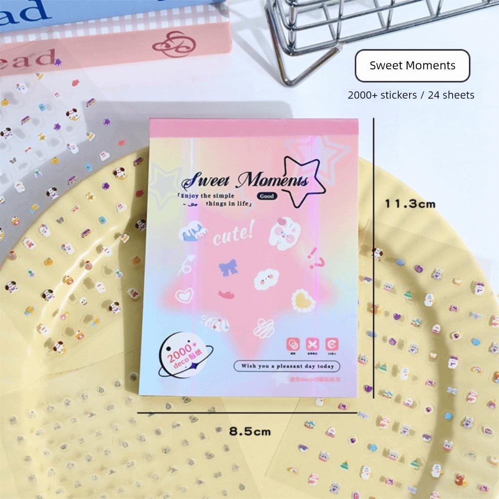 

24Pcs/Set Self Adhesive Cup Stickers Soft Embossed Cartoon Stickers for Nail Art Decoration рожевий